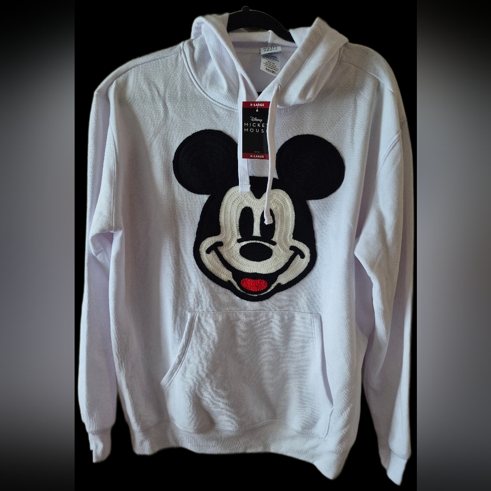 Disney's Embroidered Mickey Mouse Hoodie With Front Pocket NWT, Women's XL